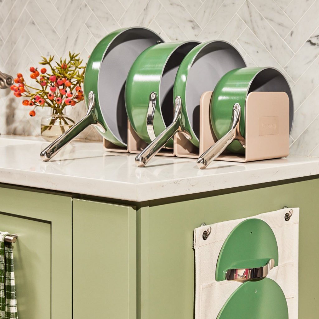 Caraway Cookware Set on Counter
