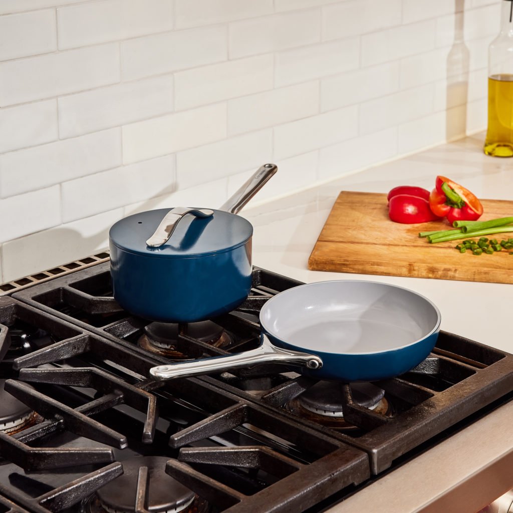 Caraway Pot and Pan on Stove